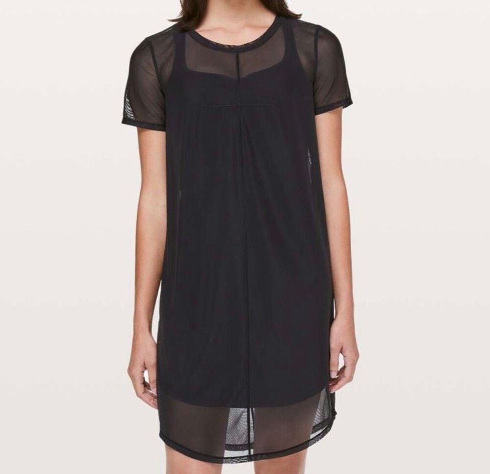 Lululemon black ready to reach mini dress size 8